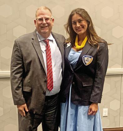 MPHS and Area 6 State FBLA Advisor, John Whitten, with Area 6 State Vice President, Sophie Greco