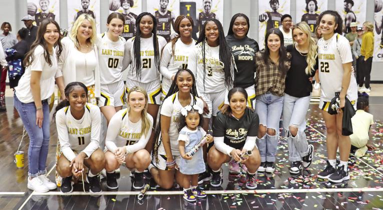 The Mount Pleasant Lady Tigers, 33-0 and ranked fifth in 5A, will open the playoffs Monday at Tyler Legacy High School against the Nacogdoches Lady Dragons (14-17). Tip-off is at 6:30 p.m. PHOTO BY JOHN WHITTEN