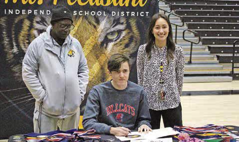 Tiger cross-country and distance runner Lee Davis signed his letter of intent to run at Rogers State University in Claremore, Okla. The NCAA Division II Hillcats are part of the Mid-America Intercollegiate Athletics Association. COURTESY PHOTO