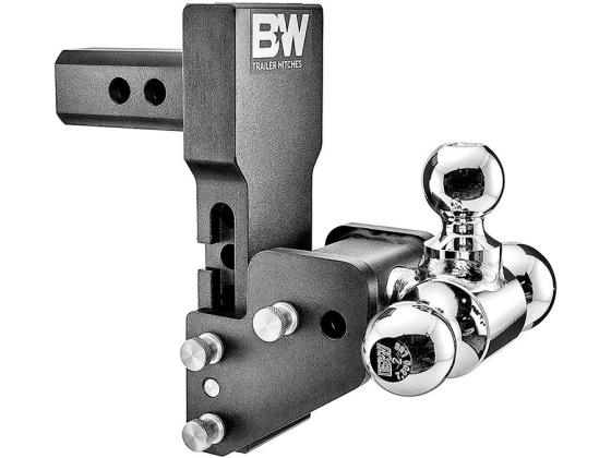 B&amp;W’s Tow and Stow trailer hitch is available in a variety drop/rise heights, shank sizes and with a rotating tri-ball assembly that allows for changing ball sizes quickly and easily. PHOTO COURTESY OF B&amp;W