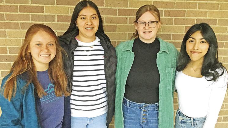 Honor Scholars presenting at the free February 23 Lunch &amp; Learn program at the Mount Pleasant Public Library are from left: Alyssa Ochoa; Neida Perez; Aubrey Watkins; and Michelle Calderon. COURTESY PHOTO