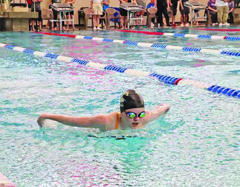 Emelia Ethridge swims the 200-yard Individual Medley