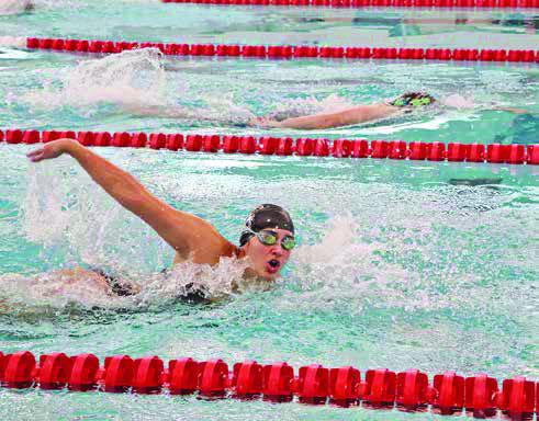 Sophie Greco swims the 50-yard Freestyle COURTESY PHOTOS