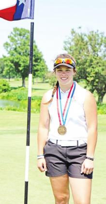 Chapel Hill’s Katie Hart finished third at the 2021-22 UIL State Golf Tournament, her second consecutive top-10 finish at the state level. Hart, a junior, will look to make her third appearance at the state tournament next year. COURTESY PHOTO