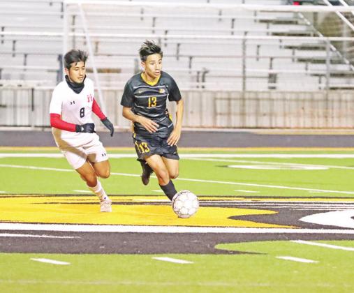 Mount Pleasant’s Guillermo Sanchez was recently named 15-5A boys soccer MVP. The Tigers advanced to the regional tournament, finishing 20-4-4 overall and 11-0-1 in district play. PHOTO BY JOHN WHITTEN