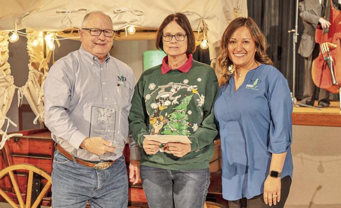 City of Mount Pleasant 2022 Employee of the Year: From left, City Manager Ed Thatcher; 2022 Employee of the Year Brenda Garmon; and Director of Human Resources Perla Ayala COURTESY PHOTOS