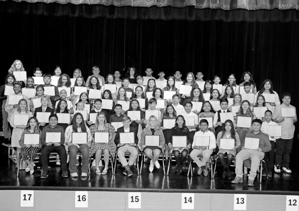 Wallace NEHS: The new members of the Wallace Middle School National Elementary Honor Society COURTESY PHOTO