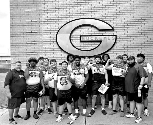 MPHS Tiger Lineman Challenge Champions (L to R) Coach Don Woods, Noah Thomas, James Smart, Case Rodgers, Carson Bell, Caleb Lopez, Landon Cheatum, Nemo Savage, Abraham Buenrostro, Zerek Jimenez, Quay Galloway, Ryder Shaw Christian Gonzalez, Coach Malik Babaa, Anthony Moreno Courtesy photo