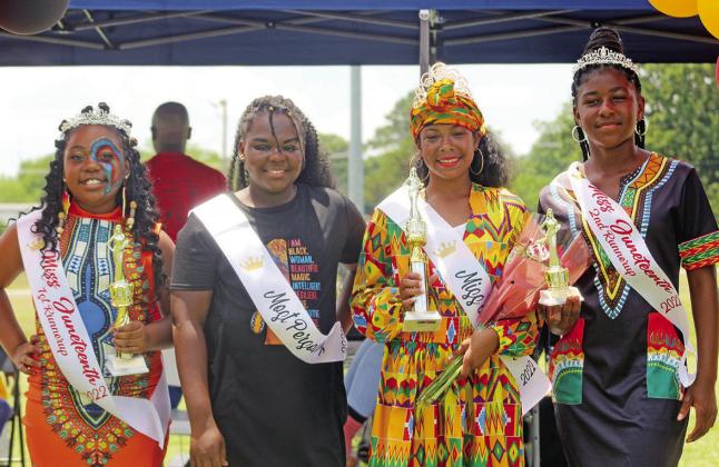 A yearly feature of the Juneteenth SATURDAY Celebration is the Tiny Miss, Little Miss and Miss Juneteenth Pageant which allows local girls ages 1-10 to compete for the top crown.