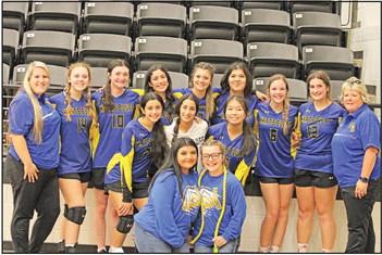 The Harts Bluff Lady Bulldogs won the first playoff game in team and school history Monday night with a 3-2 win (22-25, 25-20, 14-25, 28-26, 15-13) in the bi-district round over Ore City. TRIBUNE PHOTOS / QUINTEN BOYD