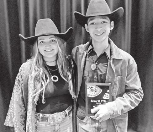 Lakyn Fortenberry and Christo Escalante with their 3rd place plaque for the talent contest. COURTESY PHOTO