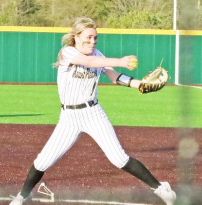 Conlee Zachry unloads the pitch.