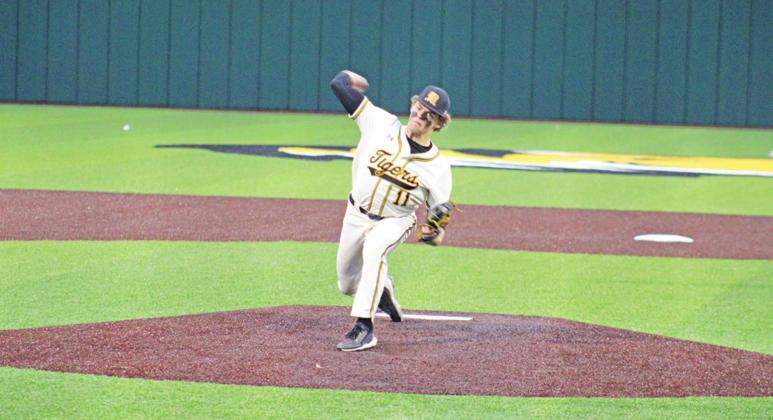 Drew Dyke struck out eight Longview batters in the Tigers’ win over the Lobos Tuesday.