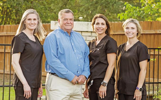 Meet the pharmacists of Thurman’s Pro-Med from left to right: Stephanie Thurman, Jim Wyninegar, Laurin Scoggins, and Katy Leeves. COURTESY PHOTO