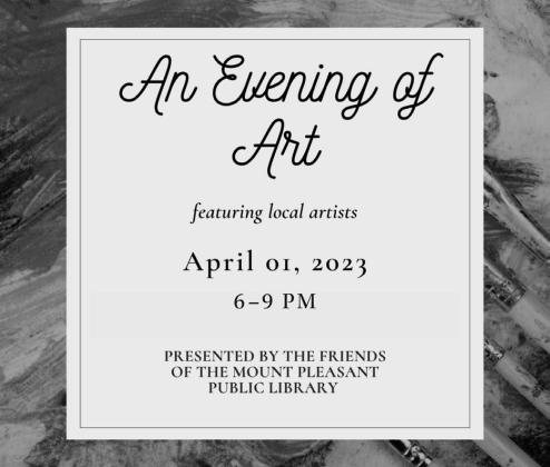 Friends of Mount Pleasant Library to host 8th Annual Evening of Art on April 1