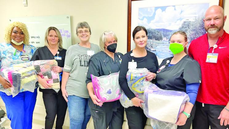 The Titus ER has received several blankets from Project Linus Northeast Texas Chapter which they give to children as a special gift of comfort. COURTESY PHOTO