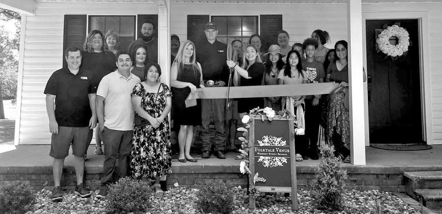 Folklore Venue recently joined Mount Pleasant-Titus County Chamber of Commerce and held a ribbon cutting. They’re officially open for any outdoor events or you can also book for a getaway at their cozy Airbnb. They are located at County Road 3010, Mount Pleasant, TX 75455. COURTESY PHOTO