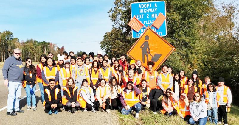 MPHS NHS members participate in local Adopt-a-Highway program