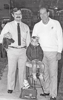 Pictured is Dr. Marc Kimball (L) with his eldest son Brian Kimball (M) who is now a pastor in Mt. Pleasant, and his father, Dr. John C. Kimball (R). COURTESY PHOTO