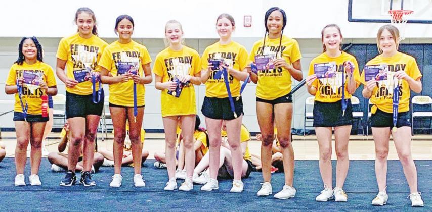 MPJH All Americans (left to right): Jasani Inostros, Ava McCrumby, Asia Salters, Jayden Baker, Kenlee Jaggers, Shannon Hines, Jalynn Forsyth, and Tenley Marshall