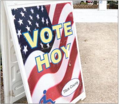 Early voting began Tuesday for the primary election, and will end March 1. The ballot includes spots on federal, state and local levels. Early voters can stop by the Titus County Elections Office at 110 S. Madison Ave, Suite C. Election Day is March 5. FILE PHOTO