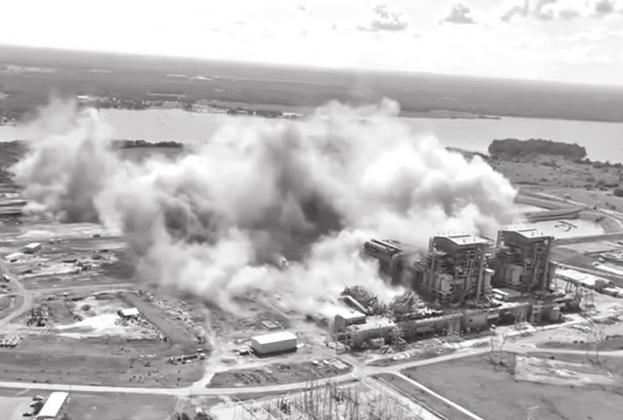 The end to an era: Monticello stacks, unit 3 boiler demolished