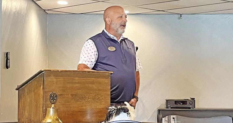 Chick-fil-A Mount Pleasant’s franchise owner Chuck Howard visited the Mount Pleasant Rotary Club Tuesday, talking about the new Chick-fil-A and what it means to be a part of the community. TRIBUNE PHOTO / RYLEIGH STEGALL
