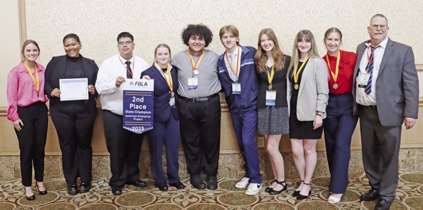 National Qualifiers: MPHS FBLA National Qualifiers (L to R) Olivia Reed, Kiara Rundles, Javier Vasquez, Madison Carpenter, Anthony Orellana, Eli Rider, Natalie Crockett, Hope Powell, Reese Ball, Advisor John Whitten. Not pictured: Madeline Plascencia and Sophie Greco. COURTESY PHOTO