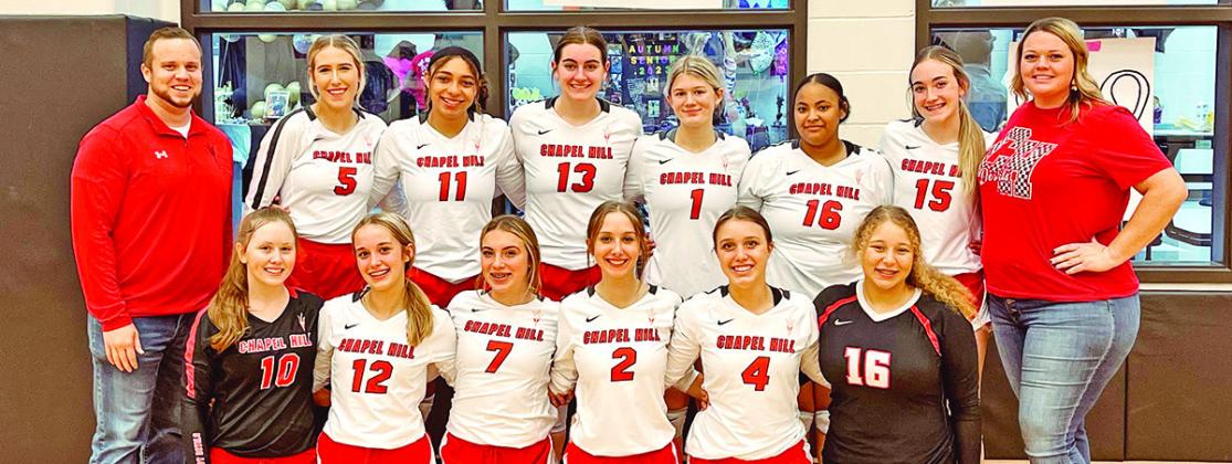 The Chapel Hill Lady Devils returned to the playoffs for the first time in two years this season. Chapel Hill claimed the first set but fell short in the matchup, 3-1 (25-22, 17-25, 23-25, 18-25). COURTESY PHOTOS