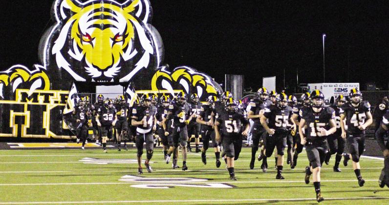 The Mount Pleasant Tigers finished 2023 with their first winning season since 2012, ending the year with a 52-34 win over Hallsville. TRIBUNE PHOTO / QUINTEN BOYD