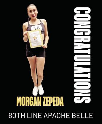 Morgan Zepeda, member of the 80th line of the Tyler Junior College Apache Belles Courtesy photo