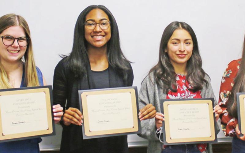 Pictured left to right: Avery Hall, Nia Jackson, Daniela Robles, and Naydelin Martinez. TRIBUNE PHOTO / DI DUNCAN