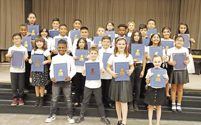The new members of the E.C. Brice Chapter of the National Elementary Honor Society. COURTESY PHOTO
