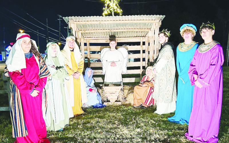 Area churches held events to celebrate Christmas and the birth of Christ. Above, Calvary Bible Church held their annual “Walk through Bethlehem” at Lake Bob Sandlin Dec. 8 and 9. Below, South Jefferson Baptist Church hosted a live nativity Dec. 11 - 13. FILE PHOTOS