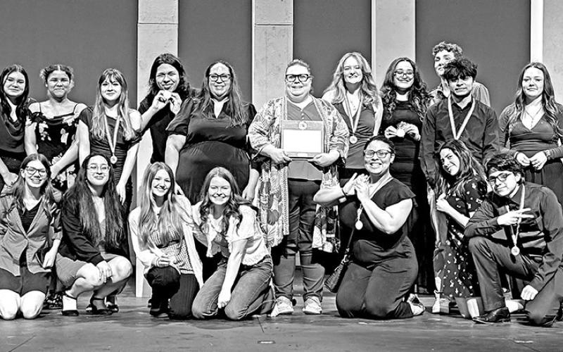Members of the Mount Pleasant High School cast and crew of Dark Road Courtesy Photo