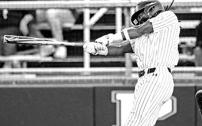 BJ Brannon crushes the ball in the second inning resulting in a three-run bomb to extend the lead for the Tigers.