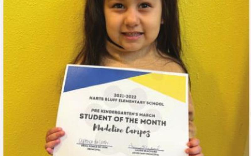 Harts Bluff Elementary's Students of the Month