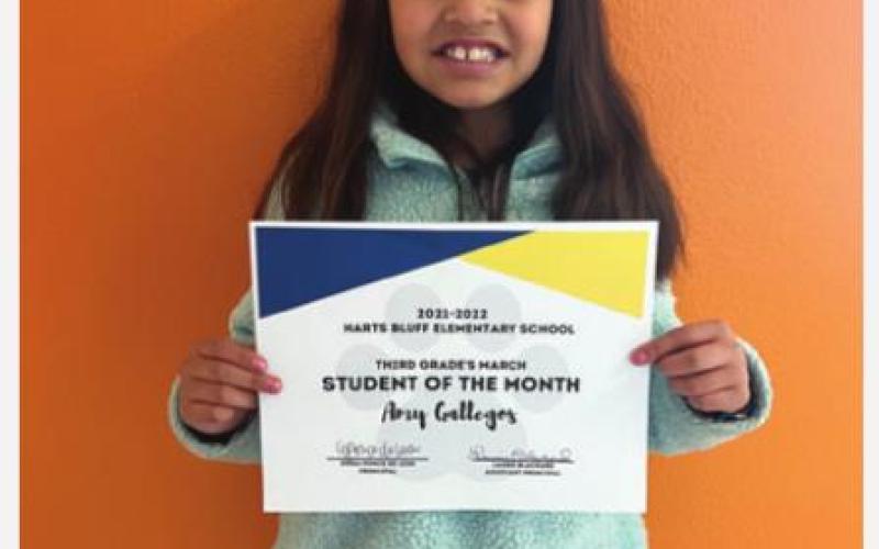 Harts Bluff Elementary's Students of the Month