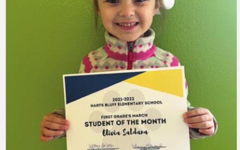 Harts Bluff Elementary's Students of the Month