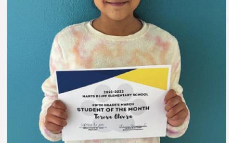 Harts Bluff Elementary's Students of the Month