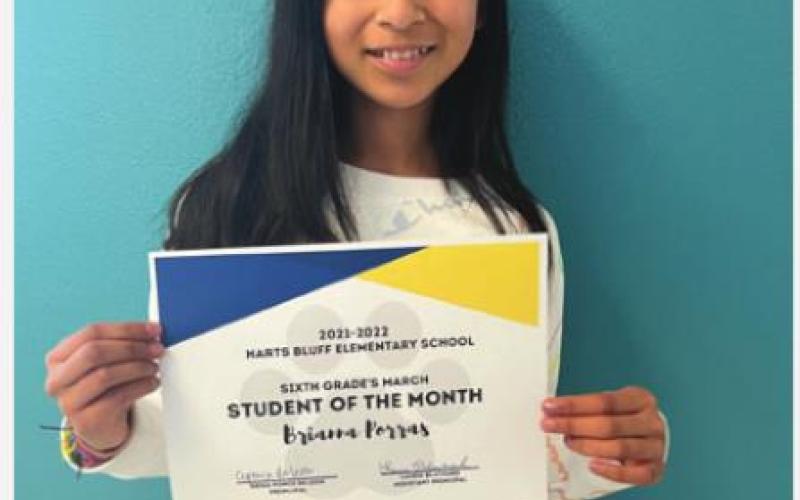 Harts Bluff Elementary's Students of the Month