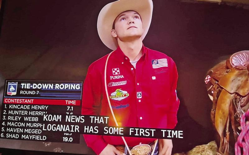 Kincade Henry is a Mount Pleasant rodeo cowboy whose star is on the rise after a great performance at his first ever National Finals Rodeo earlier this month. COURTESY PHOTO