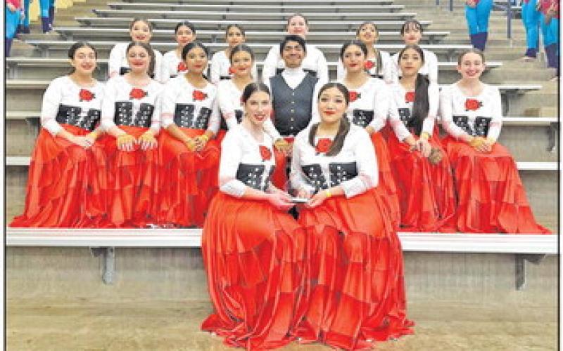 Mount Pleasant High School Varsity Winter Guard wins again at Pine Tree