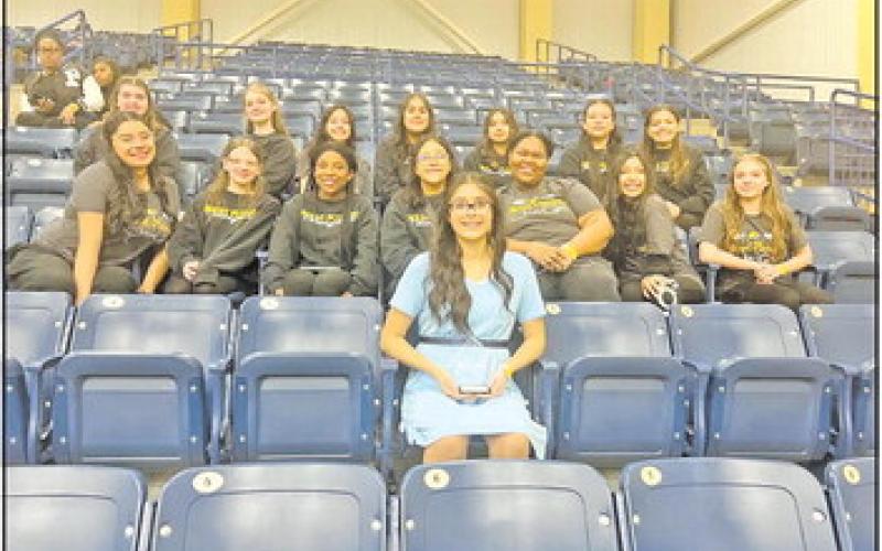 Mount Pleasant High School Varsity Winter Guard wins again at Pine Tree