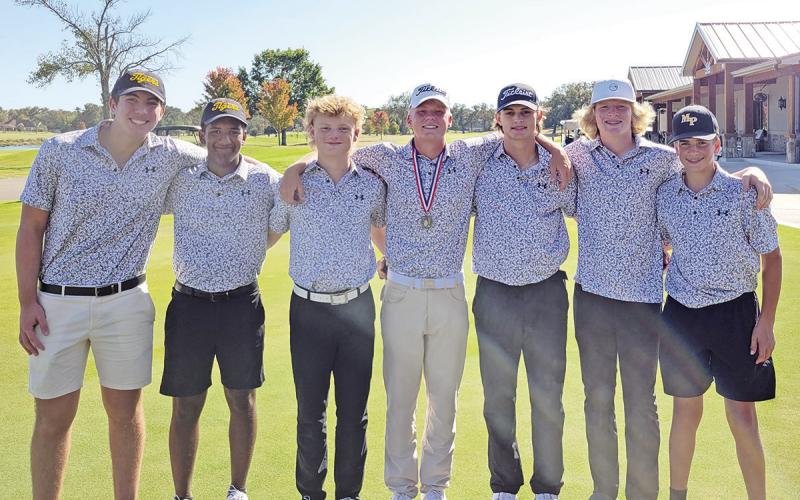 Tiger Golf (L to R) Alessandro Greco, Christian Cruz, Brandon Carter, Jacob Baker, Bennett Wall, Hogan Horn, and Bradon Lowry