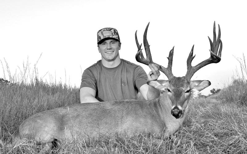 Some outstanding low fence bucks were tagged by the Texas hunters during the October archery and MLD seasons. One of the best entered in the Texas Buck Registry thus far is a Lampasas County 17 pointer shot by Ty Hinds. The 6 1/2-year old free-ranging buck scored 182 6/8, according to TBR. (Texas Buck Registry)