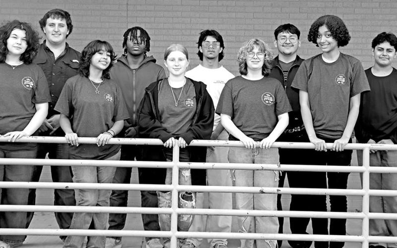 Mount Pleasant High School Choir Area qualifiers (L to R) Trista Madrid, Daniel Kimbrough, Itzel Bello, Axavier Anderson, Mattie Merriman, Hector Sierra-Rosales, Sara Vanhoose, Bruno Deleon, Peyton Robinson, Jayson Carrillo. Not pictured CJ Quinn Courtesy Photo
