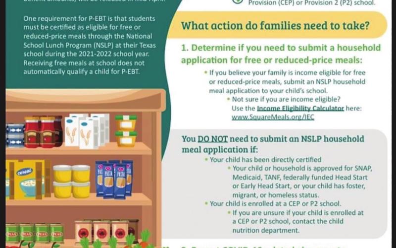 HBISD urges families to file application for P-EBT
