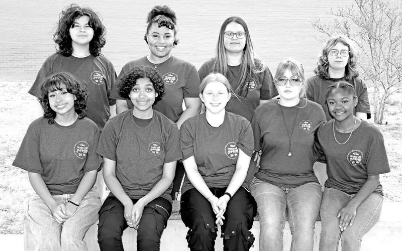 MPHS Choir solo state qualifiers (L to R): 1st row Itzel Bello, Peyton Robinson, Mattie Merriman, Emi Hobbs, Aaliyah Gholston 2nd row Trista Madrid-Erwin, Lenayha Edney, Elizabeth Liera, Sara Vanhoose Courtesy Photo