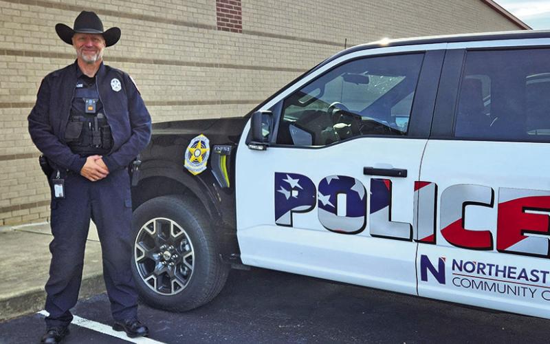 Chief Russell Radke with NTCC police truck TRIBUNE PHOTO / NICOLE KIMBALL